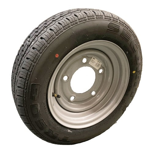 155/70r12c 5 Stud 6.5" Pcd Silver Wheel & Tyre