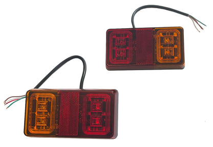 Rear Trailer Lamp 3 In 1 LED 12V/24V Pair