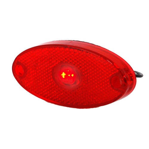 Slim Line Oval LED Red Marker Lamp