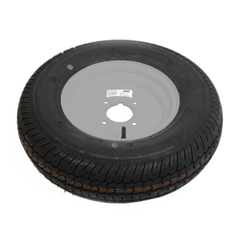 145x10" Wheel & Tyre 6 Ply 4 Stud 375kg Silver
