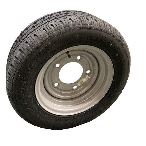 195/60 R12c 5 Stud 6.5" Pcd Silver Wheel & Tyre