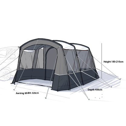 Warwick Poled Driveaway Awning for Campervans